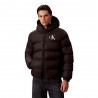 Calvin Klein Piumino Logo Puff Hooded Nero Uomo