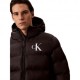 Calvin Klein Piumino Logo Puff Hooded Nero Uomo