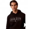 Calvin Klein Felpa Con Cappuccio Logo Nero Uomo