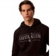 Calvin Klein Felpa Con Cappuccio Logo Nero Uomo