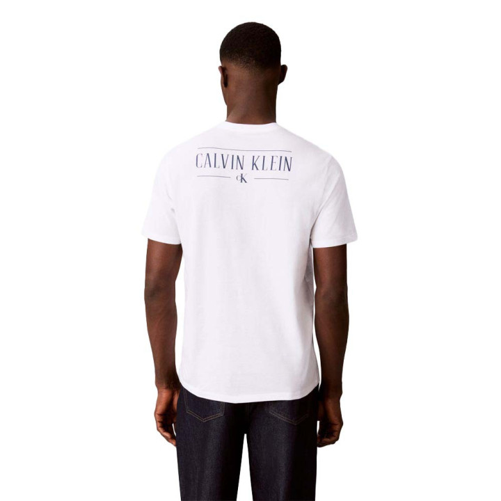 Calvin Klein T-Shirt Logo Piccolo Bianco Uomo