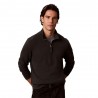 Calvin Klein Felpa Mezza Zip Badge Nero Uomo
