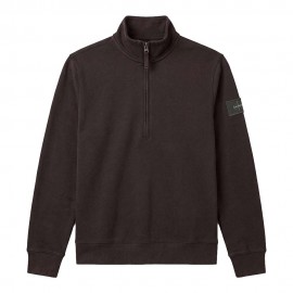 Calvin Klein Felpa Mezza Zip Badge Nero Uomo