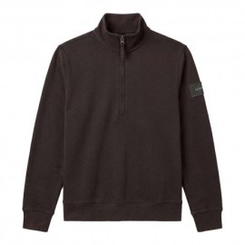 Calvin Klein Felpa Mezza Zip Badge Nero Uomo