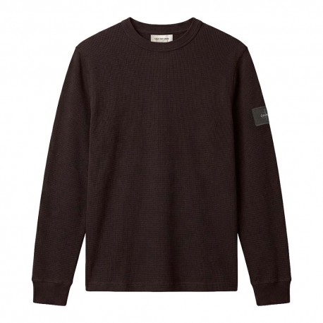 Calvin Klein T-Shirt Waffle Badge Nero Uomo