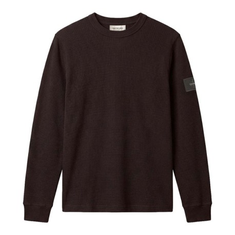 Calvin Klein T-Shirt Waffle Badge Nero Uomo