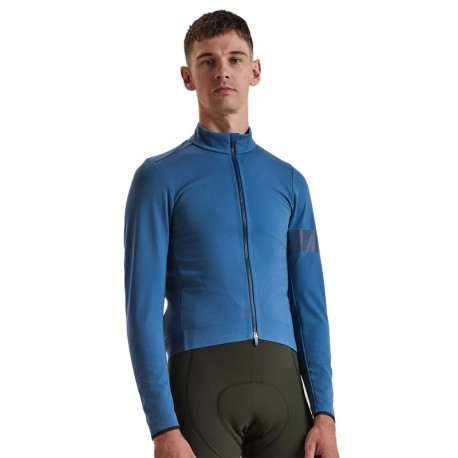 Rapha Giacca Ciclismo Pro Team Thermal Denim Blu