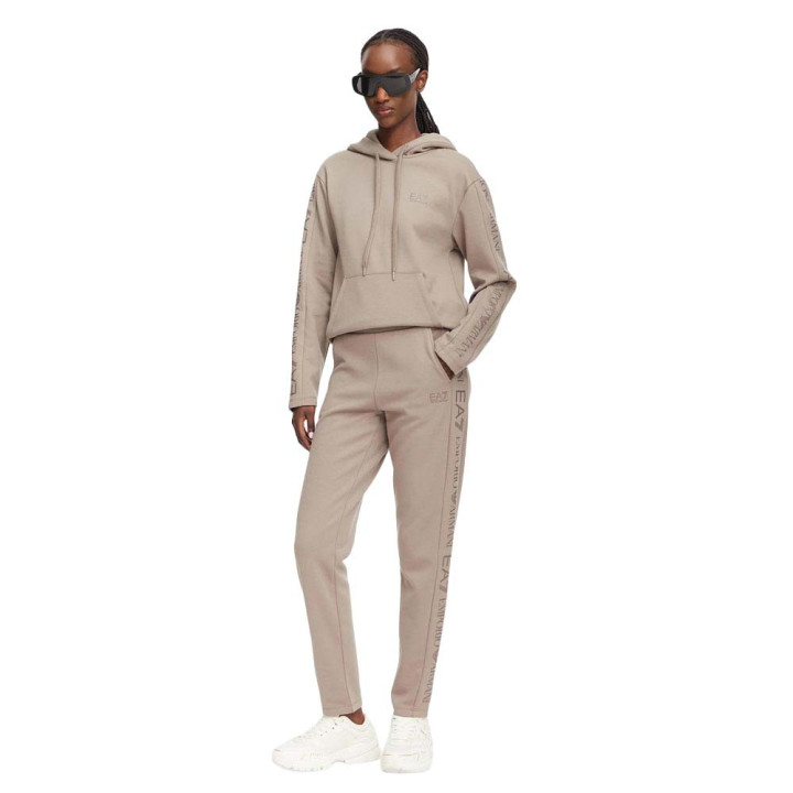 Ea7 Tuta Sportiva Essential Beige Donna