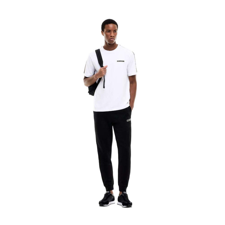 Ea7 T-Shirt Logo Tape Bianco Uomo
