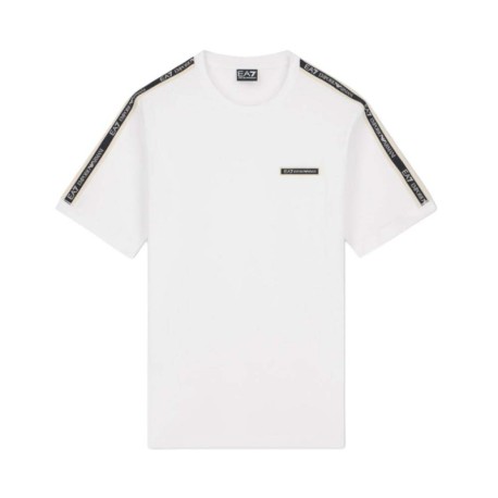 Ea7 T-Shirt Logo Tape Bianco Uomo