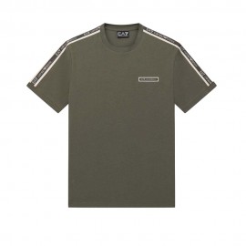 Ea7 T-Shirt Logo Tape Verde Uomo