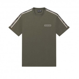 Ea7 T-Shirt Logo Tape Verde Uomo