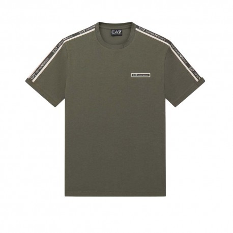 Ea7 T-Shirt Logo Tape Verde Uomo