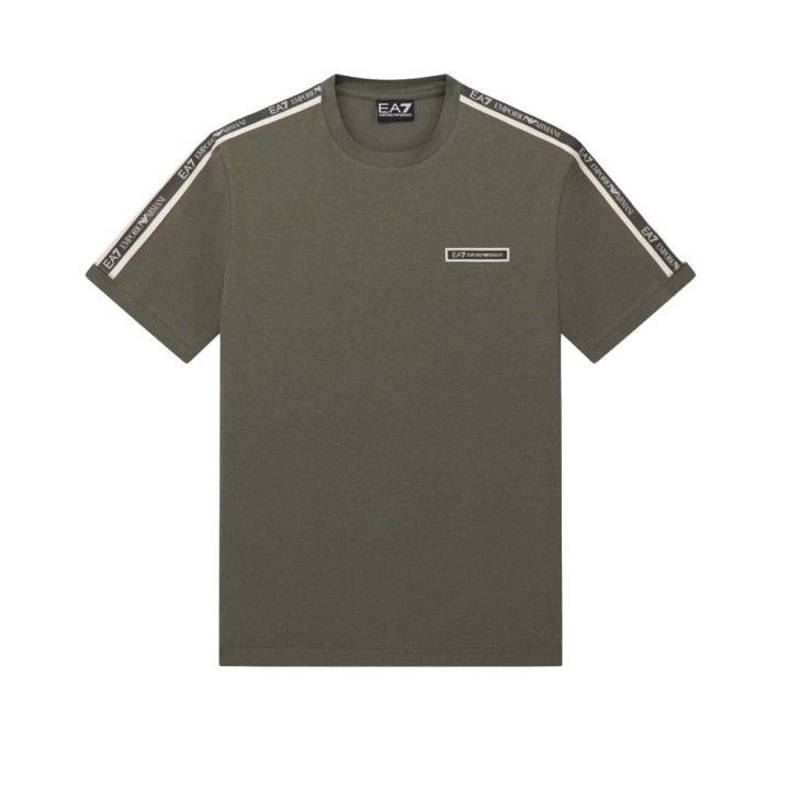 Ea7 T-Shirt Logo Tape Verde Uomo