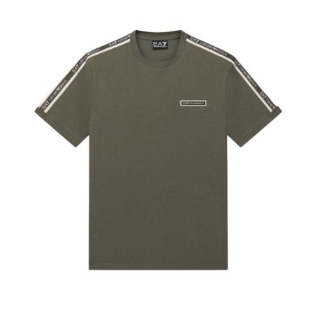 Ea7 T-Shirt Logo Tape Verde Uomo