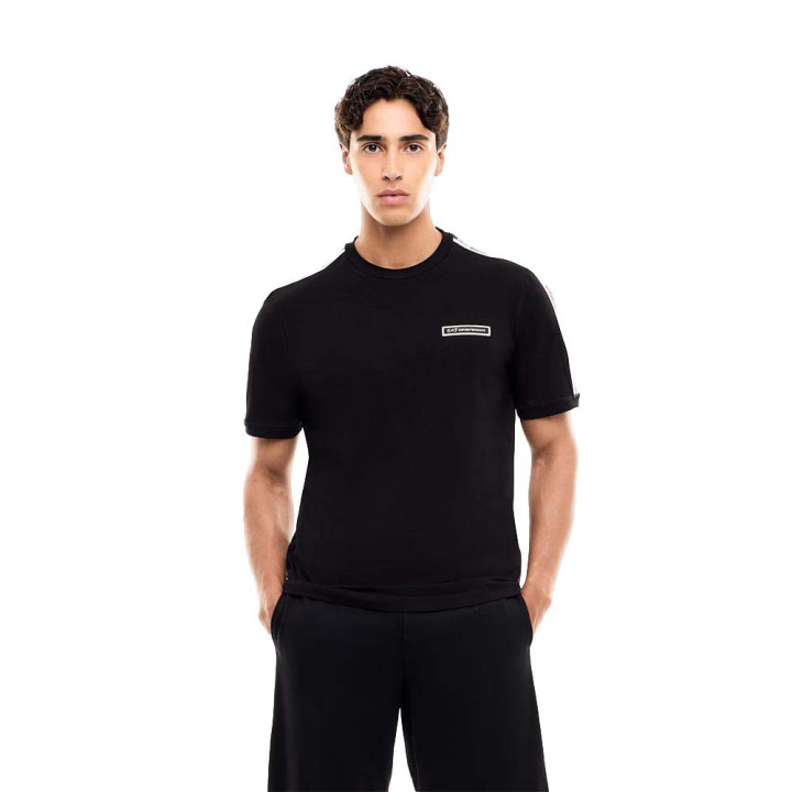 Ea7 T-Shirt Logo Tape Nero Uomo