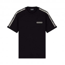 Ea7 T-Shirt Logo Tape Nero Uomo