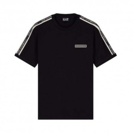 Ea7 T-Shirt Logo Tape Nero Uomo