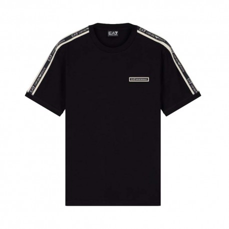 Ea7 T-Shirt Logo Tape Nero Uomo