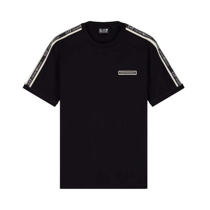 Ea7 T-Shirt Logo Tape Nero Uomo