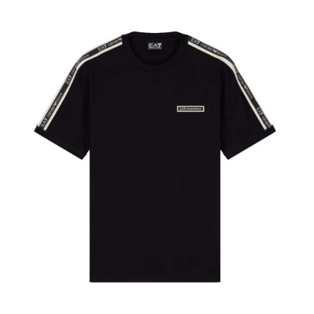 Ea7 T-Shirt Logo Tape Nero Uomo