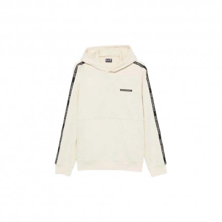 Ea7 Felpa Tape Bianco Uomo