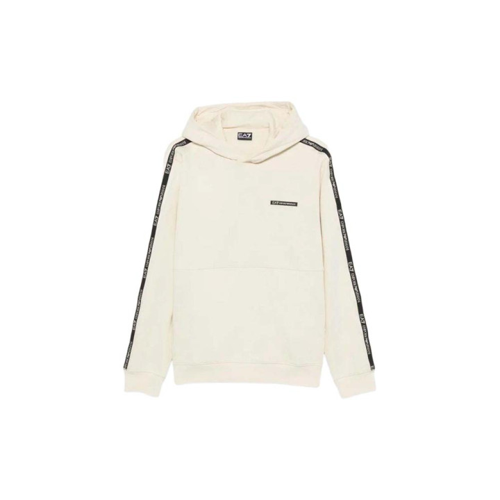Ea7 Felpa Tape Bianco Uomo