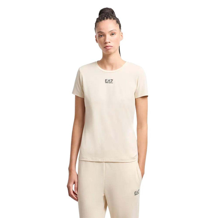 Ea7 T-Shirt Logo Series Essential Bianco Donna