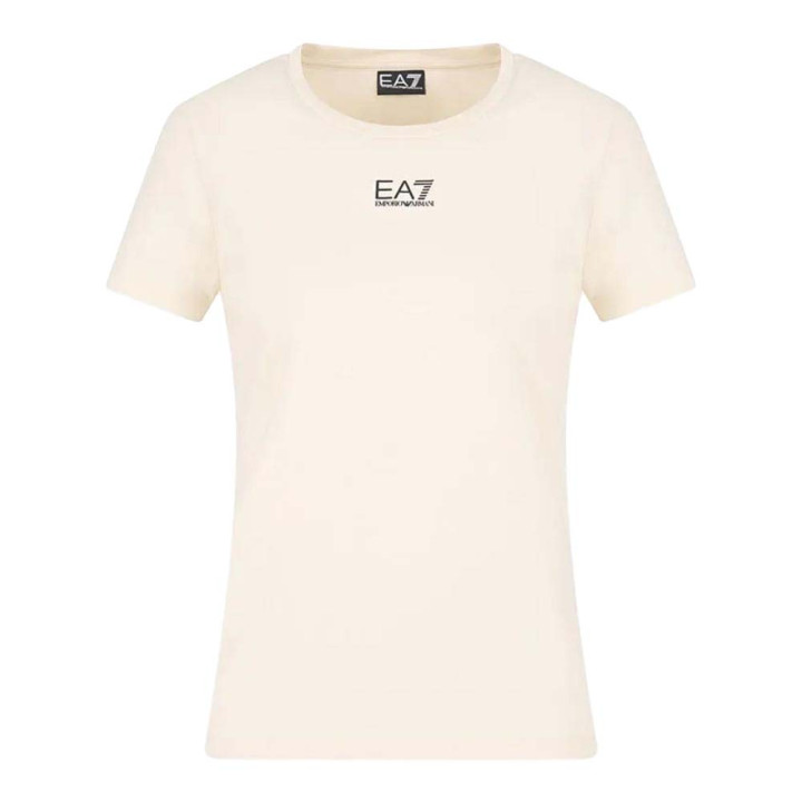 Ea7 T-Shirt Logo Series Essential Bianco Donna