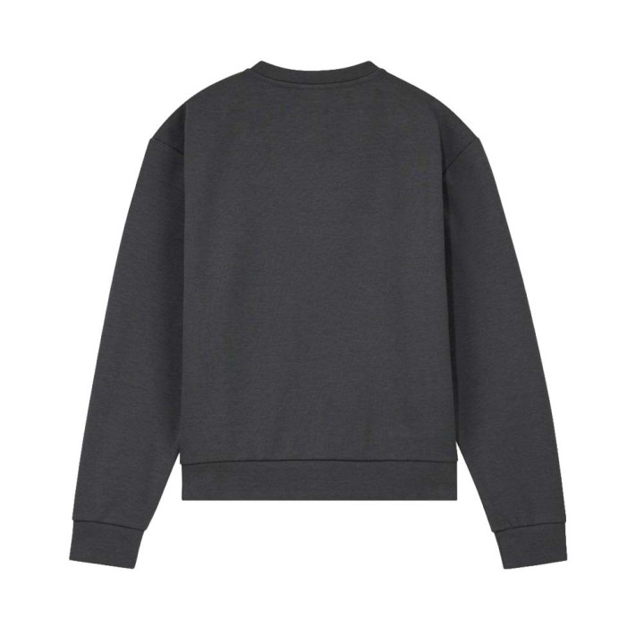 Ea7 Felpa Girocollo Logo Series Essential Grigio Donna