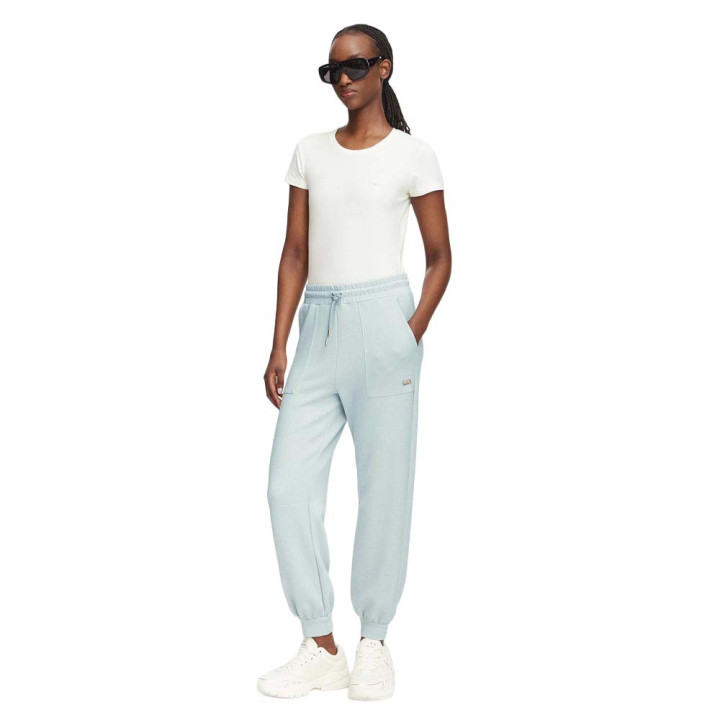 Ea7 Pantaloni Con Polsino Core Bianco Donna