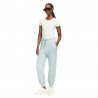 Ea7 Pantaloni Con Polsino Core Bianco Donna