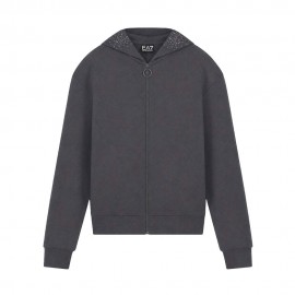 Ea7 Felpa Con Cerniera Precious Nero Donna