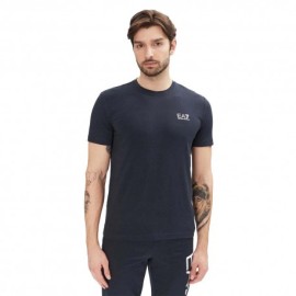 Ea7 T-Shirt Logo Core Blu Uomo