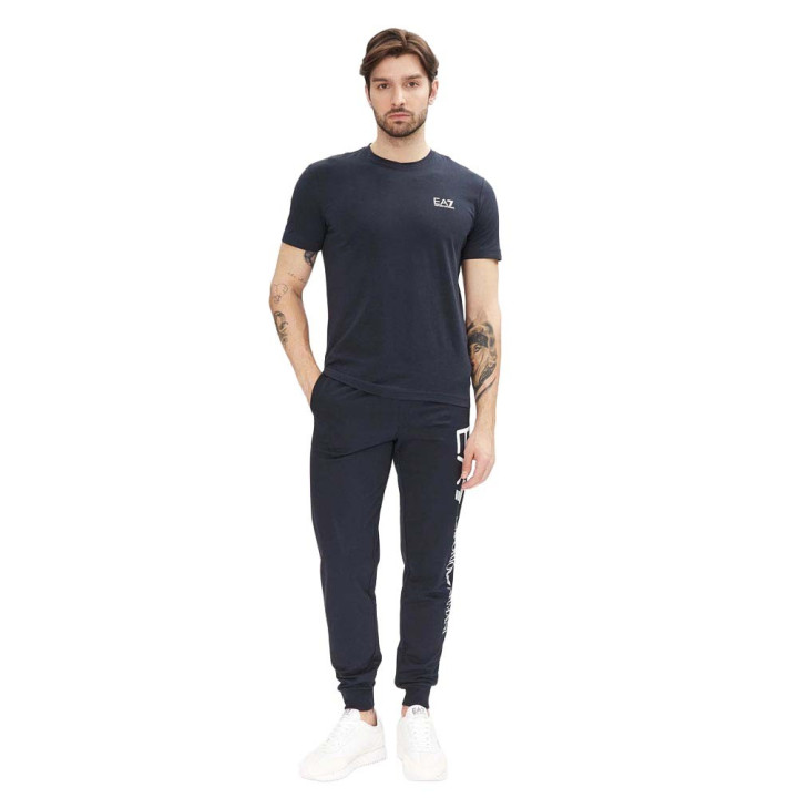 Ea7 T-Shirt Logo Core Blu Uomo