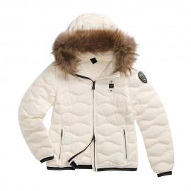 Blauer Piumino Aldie Con Pelo Bianco Donna