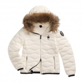 Blauer Piumino Aldie Con Pelo Bianco Donna