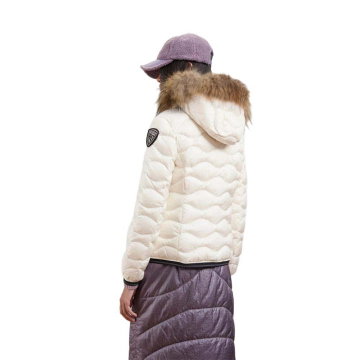 Blauer Piumino Aldie Con Pelo Bianco Donna
