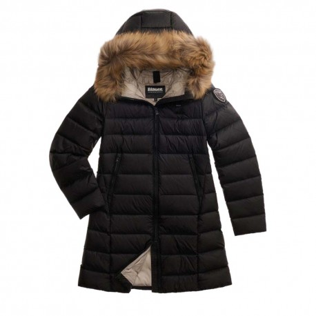 Blauer Piumino Lungo Kristin Nero Donna
