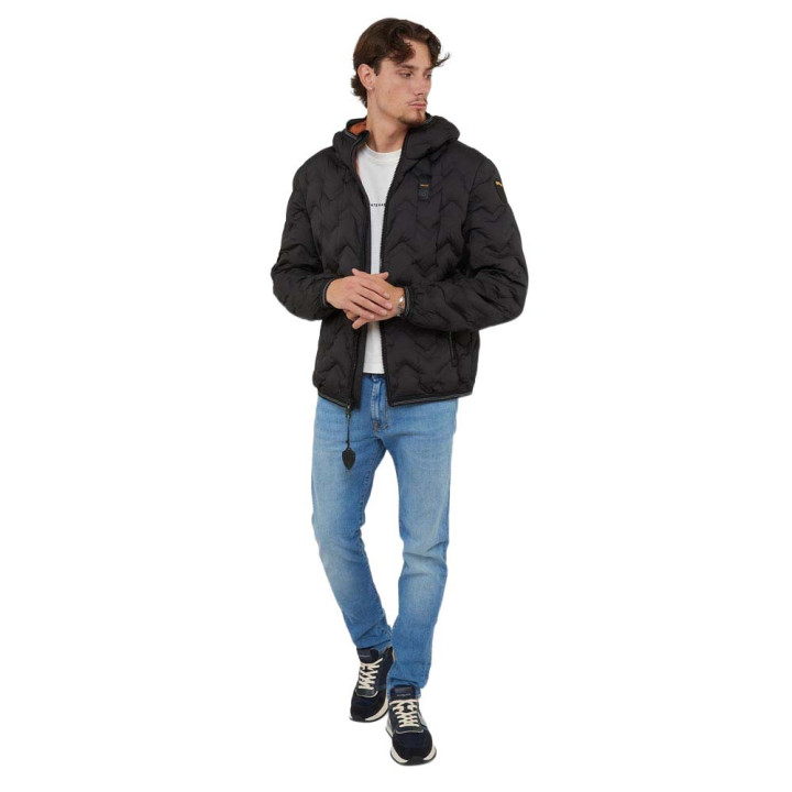 Blauer Piery Giacca Spigato Nero Uomo