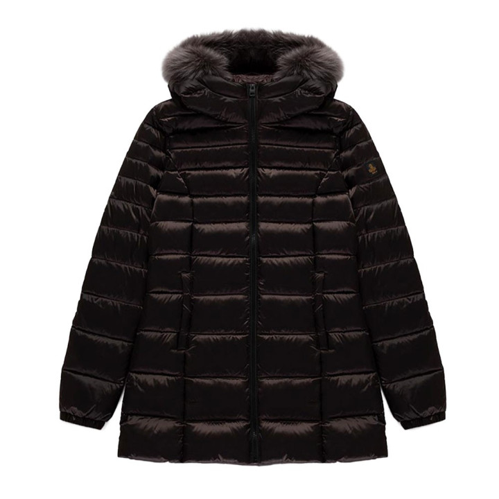 Refrigiwear Long Mead Fur Giacca Moro Donna