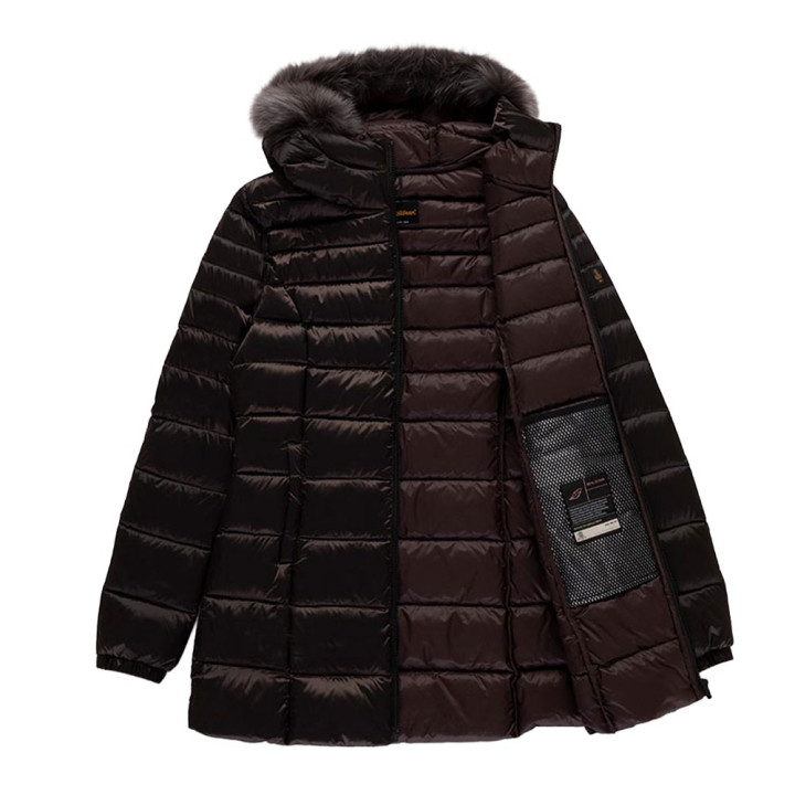 Refrigiwear Long Mead Fur Giacca Moro Donna