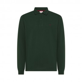 Sun 68 Polo Manica Lunga Bordino Verde Uomo
