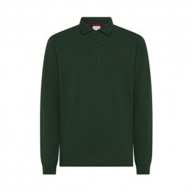 Sun 68 Polo Manica Lunga Bordino Verde Uomo