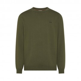 Sun 68 Maglia Maniche Lunghe Girocollo Verde Uomo