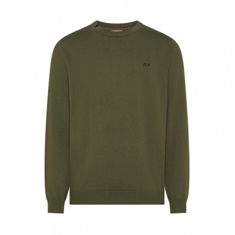 Sun 68 Maglia Maniche Lunghe Girocollo Verde Uomo