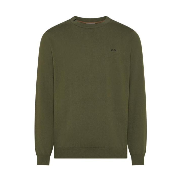 Sun 68 Maglia Maniche Lunghe Girocollo Verde Uomo