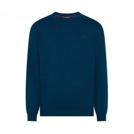Sun 68 Maglia Maniche Lunghe Girocollo Petrolio Uomo