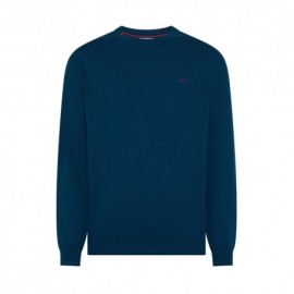 Sun 68 Maglia Maniche Lunghe Girocollo Petrolio Uomo