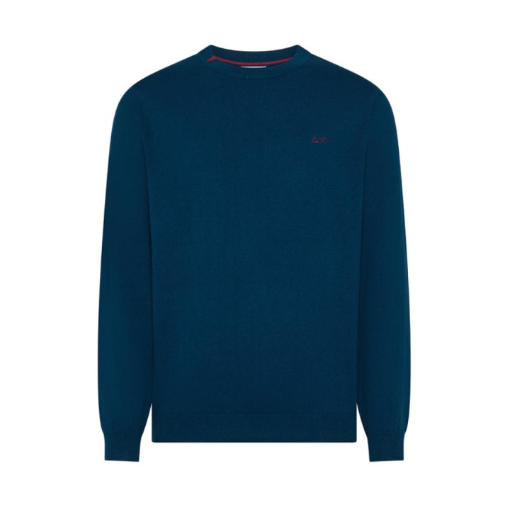 Sun 68 Maglia Maniche Lunghe Girocollo Petrolio Uomo